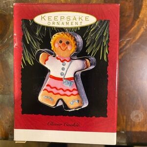 Hallmark Keepsake Christmas Ornament 1993 Clever Cookie Gingerbread Man 366‎